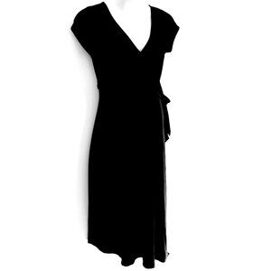 AGlow Women's Maternity Black Wrap Dress Size L